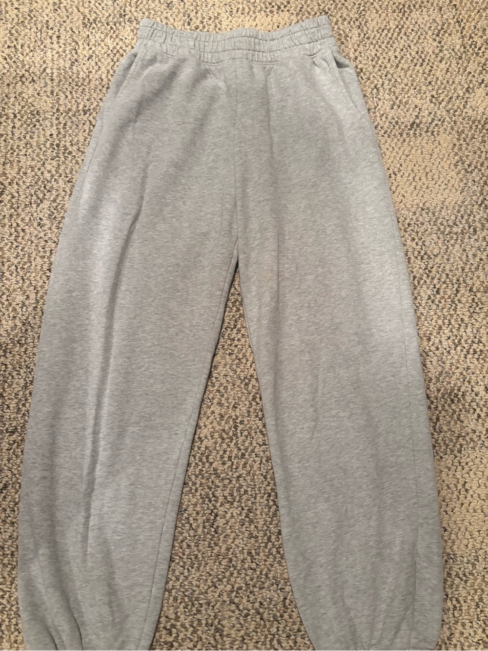 American Eagle Women’s Grey Elastic-Waist Sweatpants